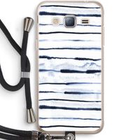 Ink Stripes: Samsung Galaxy J3 (2016) Transparant Hoesje met koord