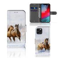 Apple iPhone 11 Pro | Telefoonhoesje | Met pasjeshouder | Paarden