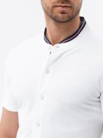 Heren overhemd korte mouw - Wit - K543 - thumbnail