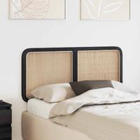 Hoofdbord met hoofdeinde Zwart 120 x 55 x 3 cm Rattan