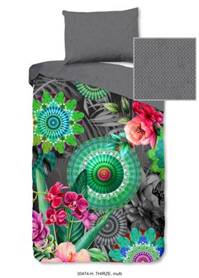 HIP Dekbedovertrek "mandala&apos;s en bloemen" - Multi - (140x200 cm) - Katoen Satijn
