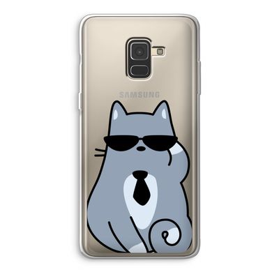 Cool cat: Samsung Galaxy A8 (2018) Transparant Hoesje
