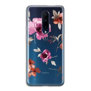 Geschilderde bloemen: OnePlus 7 Pro Transparant Hoesje