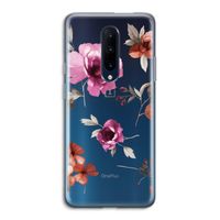 Geschilderde bloemen: OnePlus 7 Pro Transparant Hoesje