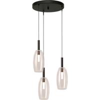 Masterlight 3L vide hanglampLido Olive met Ø 11,5cm helder glas - 2862-05-00-35-3-4