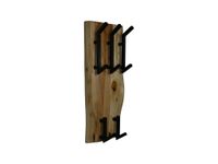 HSM Collection Kapstok Acacia hout B 25 cm H 60 cm naturel zwart - thumbnail