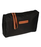 Traveller Toilettas beauty bag zwart/ bruin 30cm x 20cm Traveller Toilettas beauty bag zwart/ bruin 30cm x 20cm