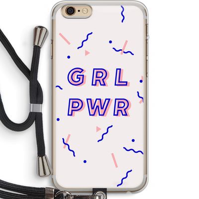 GRL PWR: iPhone 6 PLUS / 6S PLUS Transparant Hoesje met koord