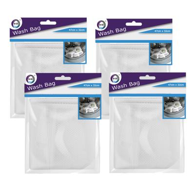 4x stuks Waszak - wit - voor delicaat wasgoed - 47 x 32 cm