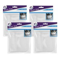 4x stuks Waszak - wit - voor delicaat wasgoed - 47 x 32 cm