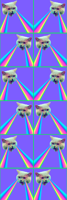 Vaporwave behang kat laser Vaporwave behang kat laser