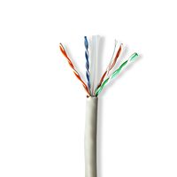 Nedis Netwerk Kabel Rol | CAT6 | Solid | U/UTP | Koper | 305.0 m | Binnenshuis | Rond | LSZH | Grijs | Gift Box - CCBG8525GY305S