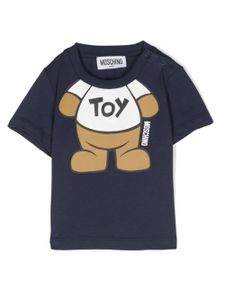 Moschino Kids t-shirt en coton à motif Teddy Bear - Bleu