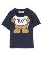 Moschino Kids t-shirt en coton à motif Teddy Bear - Bleu