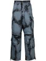 DARKPARK jean droit à motif tie-dye - Bleu