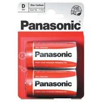 Panasonic R20/D Zink-koolstof batterijen - 2 stuks. - thumbnail