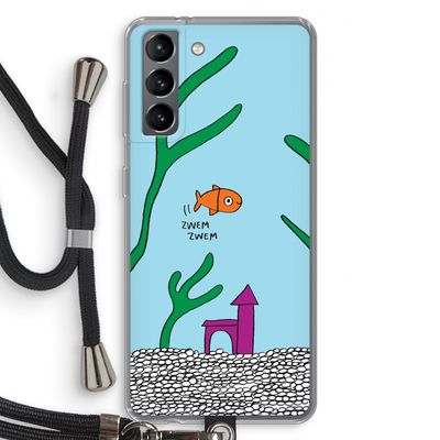 Aquarium: Samsung Galaxy S21 Transparant Hoesje met koord