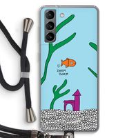 Aquarium: Samsung Galaxy S21 Transparant Hoesje met koord