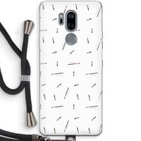 Hipster stripes: LG G7 Thinq Transparant Hoesje met koord