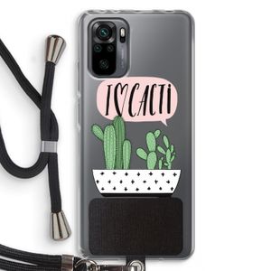 I love cacti: Xiaomi Redmi Note 10 Pro Transparant Hoesje met koord