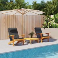 Stoelkussens 2 st Adirondack oxford stof zwart