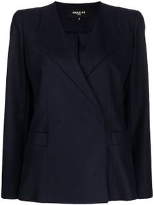 Paule Ka blazer asymétrique à design sans col - Bleu