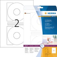 Etiket HERMA 5079 CD 116mm wit opaqua 50stuks - thumbnail