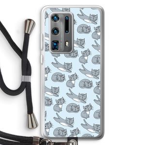 Poezen: Huawei P40 Pro Plus Transparant Hoesje met koord