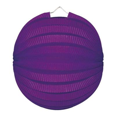 Party Lampion van papier - ronde vorm - paars - Dia 22 cm - versieringen - buiten