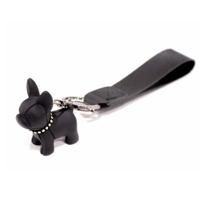 Sleutelhanger bulldog zwart