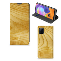 Samsung Galaxy A31 Book Wallet Case Licht Hout - thumbnail
