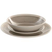 Serviesset Home ESPRIT Beige Grijs Keramiek 18 Onderdelen