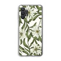 Wit bloemenpatroon: Samsung Galaxy A32 5G Transparant Hoesje