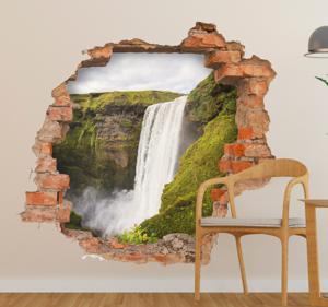 Trompe l'oeil waterval visuele effecten muursticker