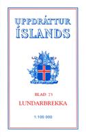 Wandelkaart - Topografische kaart 73 Atlaskort Lundarbrekka | Ferdakort