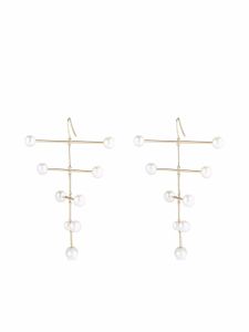 Mateo boucles d'oreilles Blizzard en or 14ct ornées de perles