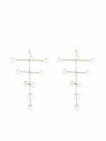 Mateo boucles d'oreilles Blizzard en or 14ct ornées de perles