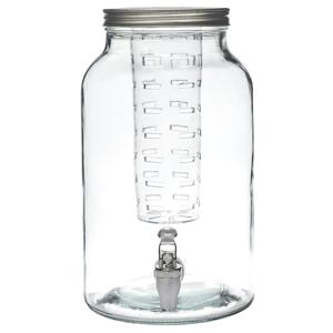 Home Deco Factory Drankdispenser - 5.5 liter - glas - limonadetap - waterdispenser - met infuser