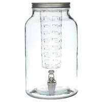 Home Deco Factory Drankdispenser - 5.5 liter - glas - limonadetap - waterdispenser - met infuser Home Deco Factory Drankdispenser - 5.5 liter - glas - limonadetap - waterdispenser - met infuser