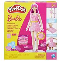 Play-Doh Barbie Cuori e Capelli, Set di Pasta Modellabile