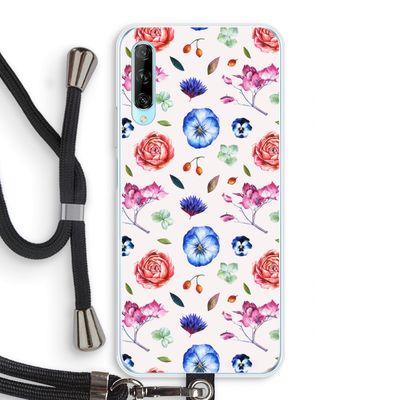Bloemetjes: Huawei P Smart Pro Transparant Hoesje met koord