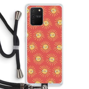 Zon: Samsung Galaxy S10 Lite Transparant Hoesje met koord
