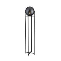Vloerlamp Amsterdam - Black Metal & Smoked Glass
