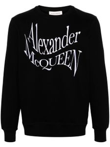 Alexander McQueen sweat en coton à logo brodé - Noir