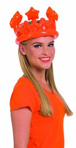 Oranje opblaasbare kroon