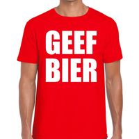 Geef Bier heren T-shirt rood - thumbnail