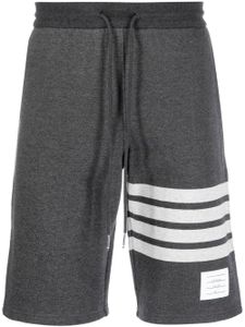 Thom Browne short de sport à détails rayés - Gris