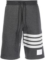 Thom Browne short de sport à détails rayés - Gris - thumbnail