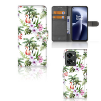 OnePlus Nord 2T Telefoonhoesje met Pasjes Flamingo Palms