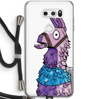Lama: LG V30 Transparant Hoesje met koord Lama: LG V30 Transparant Hoesje met koord